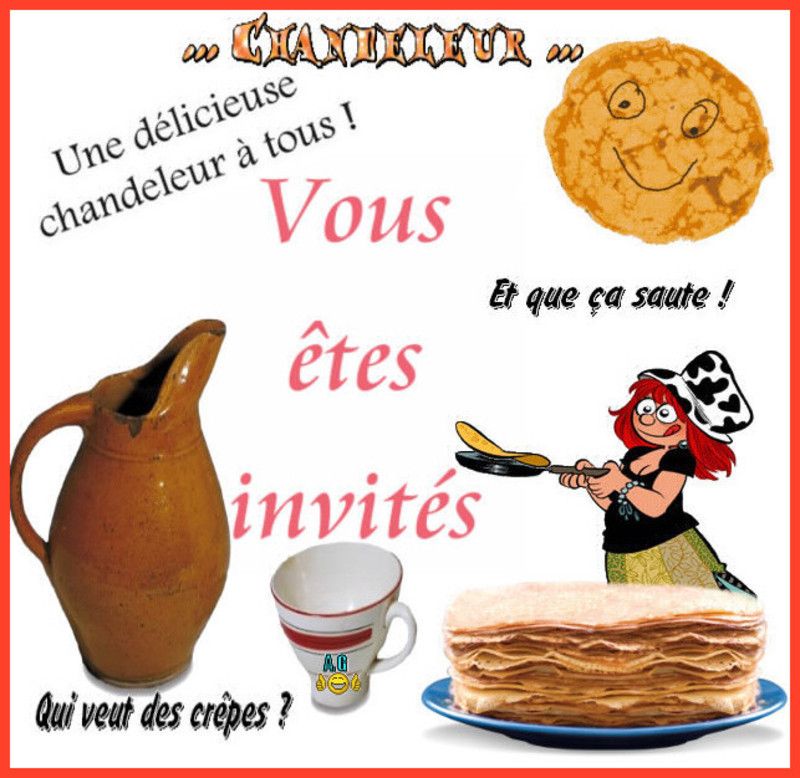 création de ,invitation pour la chandeleur