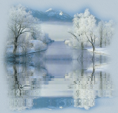 gif : divers,belle image paysage hiver fleuve 
