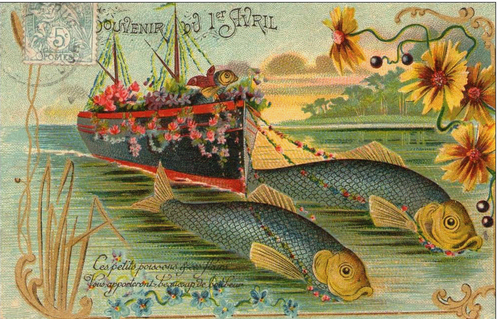 Résultat de recherche d'images pour "poisson d'avril vintage"