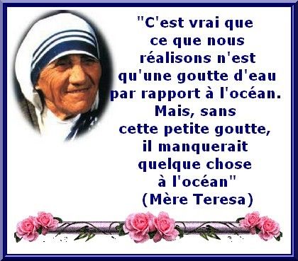 THEME 30 :Coup de chapeau à Mère Teresa