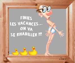 c'est la fin des vacances (images avec texte)