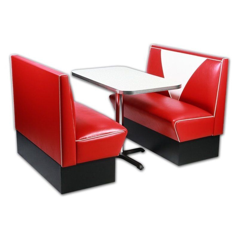 Lot De 2 Chaises De Cuisine Bel Air Ruby - Style Américain Années 50 - Similicuir Coloré