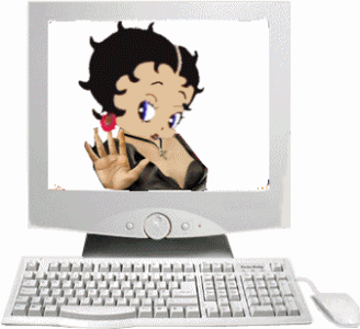 gif : betty boop et l'ordinateur