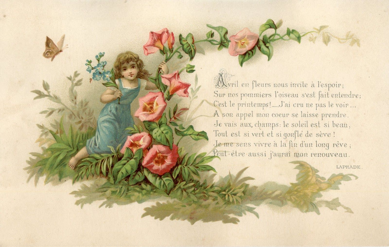 jolies cartes anciennes : printemps et Paques