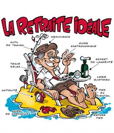 gif : texte drole , la retraite idéale